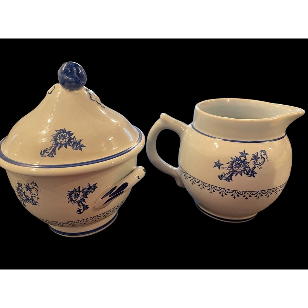 Exclusive China Company Chelsea Crown Devon  Creamer And Sugar Bowl. Mint.